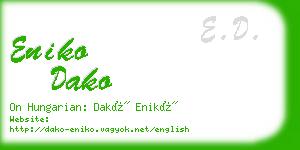 eniko dako business card